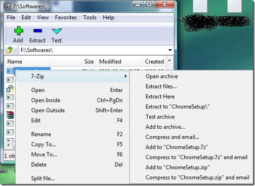 7-zip screenshot 7-zip screenshot