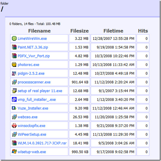 hfs web interface hfs web interface