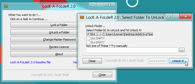 windows 7 folder lock