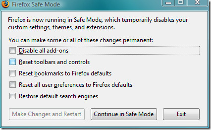 firefox safe mode firefox safe mode