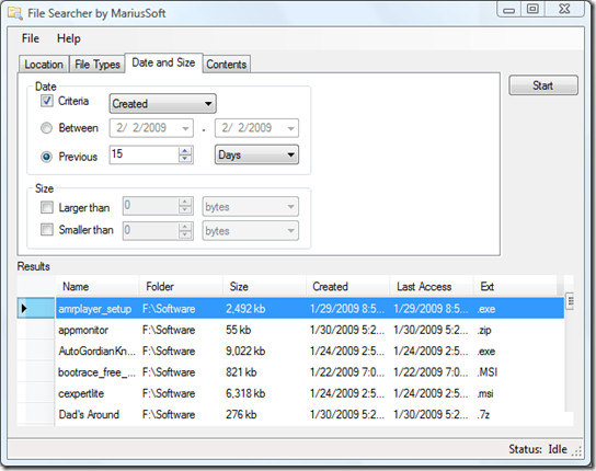 search file by date and size search file by date and size