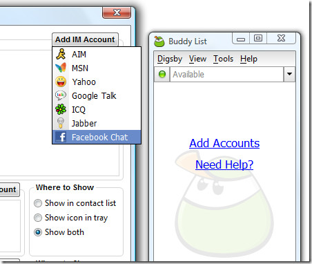 Facebook chat contact list order
