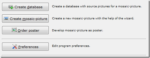 foto mosaik main window foto mosaik main window