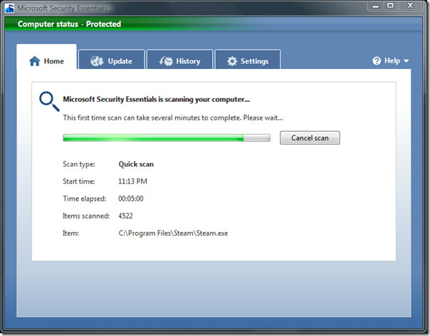 Microsoft Security Essentials Review With Screenshots