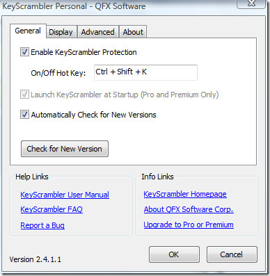 keyscrambler options keyscrambler options