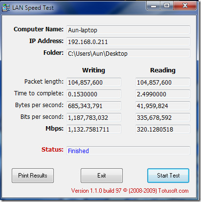 LAN Speed Test