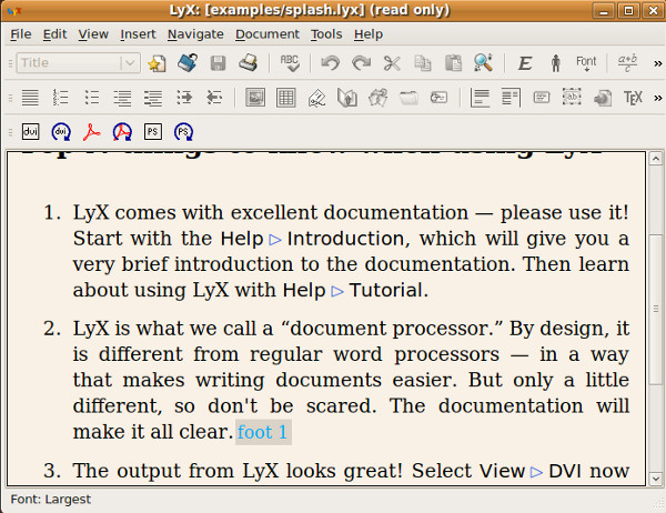 Как вставить текст в linux. Текстовый процессор lyx. текстовые редакторы linux. lyx.