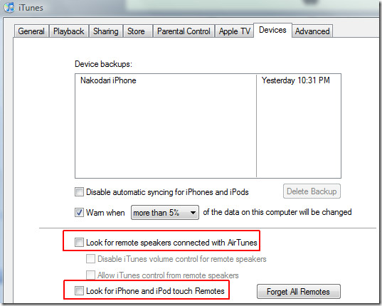 itunes devices tab itunes devices tab