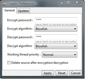 Cryptor Preferences Cryptor Preferences