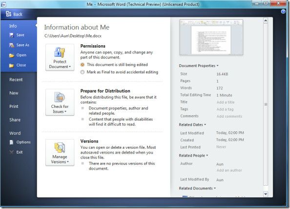 Change Properties Mark Your Document As Final In Microsoft Word 2010