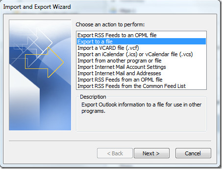 find outlook import wizard find outlook import wizard