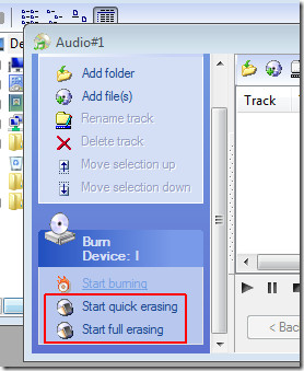Start Full or Quick Erasing of CD DVD Start Full or Quick Erasing of CD DVD