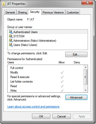 odmowa dostępu do multimediów w systemie Windows 7