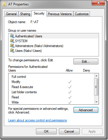 Windows 7 Access Denied: Permission & Ownership