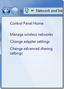 Network and Sharing Center