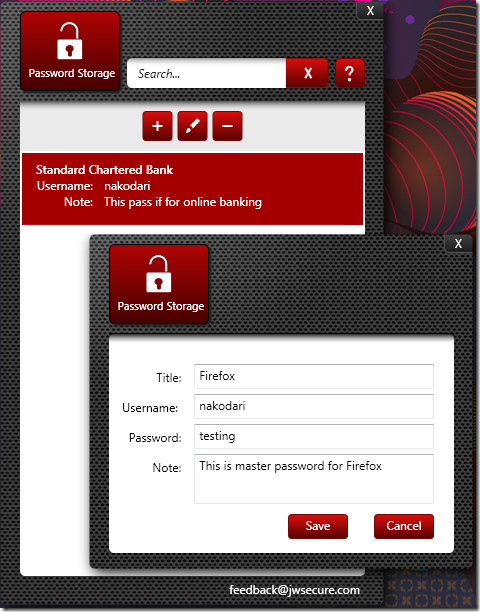 Secure Password Data