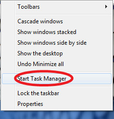 start task manager shortcut