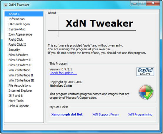 XdN Tweaker