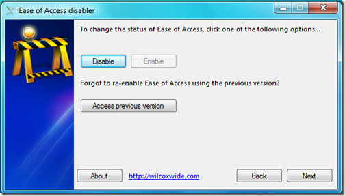 Ease Of Access Disabler