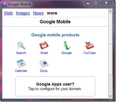 Google Mobile Desktop Google Mobile Desktop