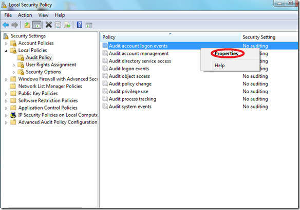 Local Security Policy Audit