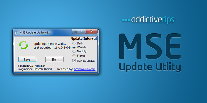 MSE Update Utility AddictiveTips Apps 