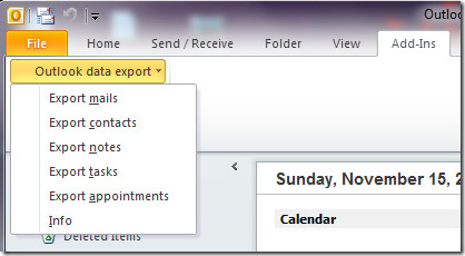 Outlook 2010 Data Export