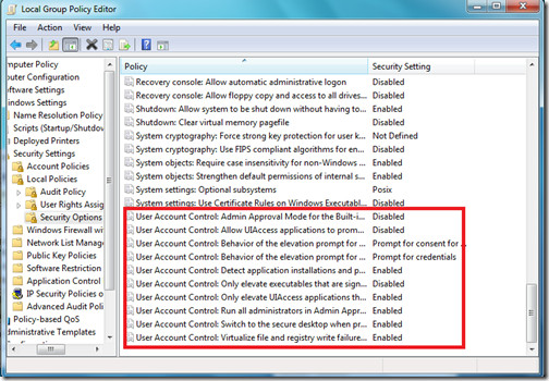 Tune UAC with Registry