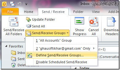 define send receive groups