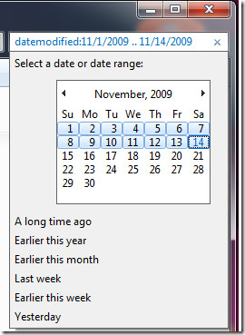 windows 7 search file by date