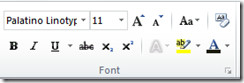 Fonts Word 2010