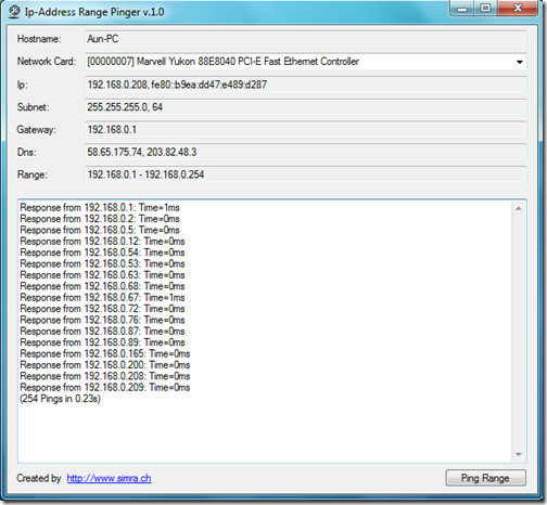 IP Range Pinger