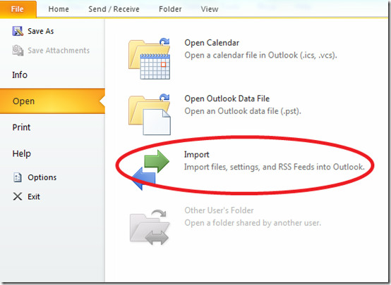 import contacts to outlook 2007