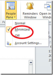 People Pane Minimized
