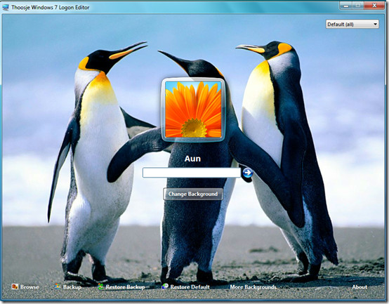 Windows 7 Logon Screen Changer