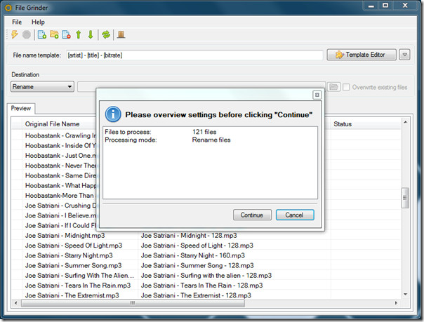 File Grinder process File Grinder process
