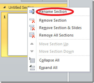 Rename Section