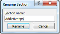Rename Section