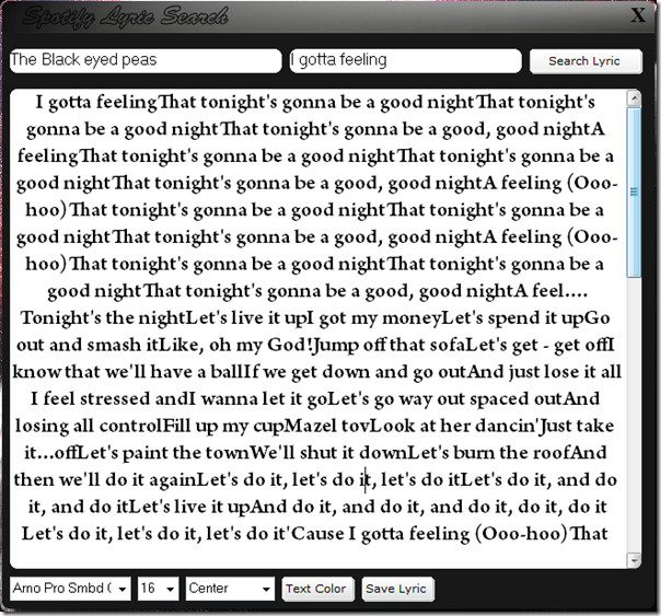 Spotify lyrics Spotify lyrics