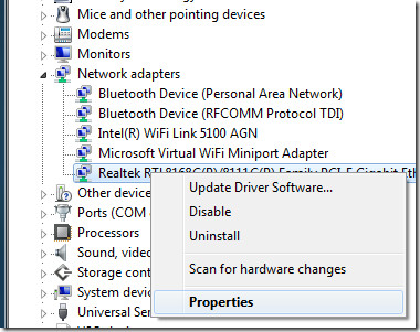 microsoft wifi miniport adapter windows 7