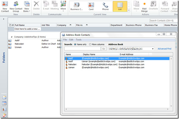 how to import contacts to outlook 2010