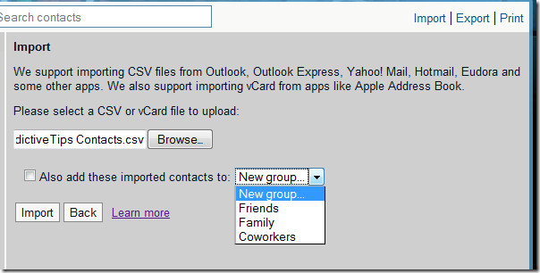 Gmail Contacts Import Gmail Contacts Import