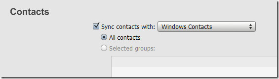 Sync iPhone with Windows Contacts Sync iPhone with Windows Contacts