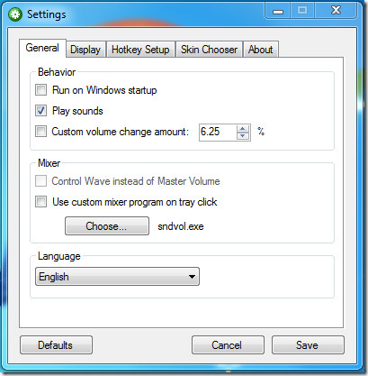 3RVX General Settings