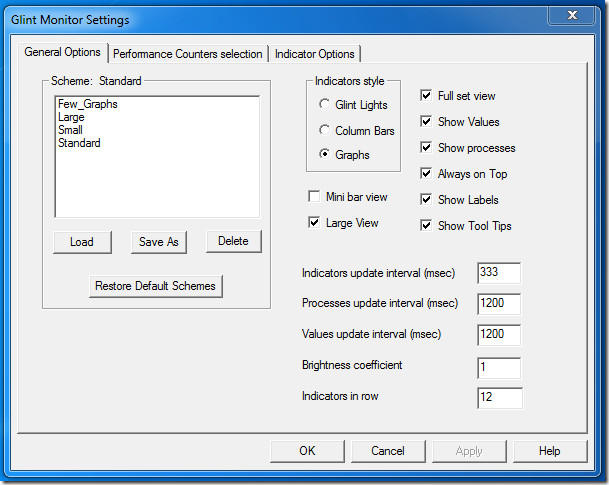 Log monitor. System monitor windows.