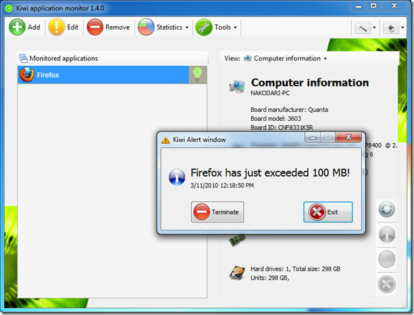 Kiwi Application Monitor Kiwi Application Monitor