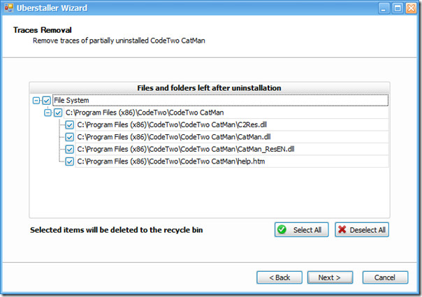 Uberstaller trace removal Uberstaller trace removal