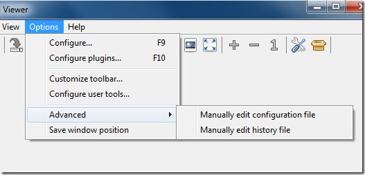 Universal Viewer Options Universal Viewer Options