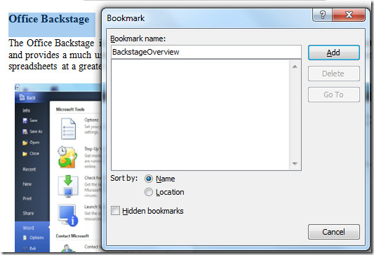 how to create a bookmark in word 2010 how to create a bookmark in word 2010
