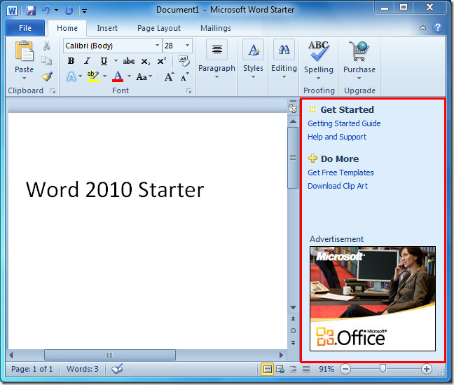 update microsoft word starter